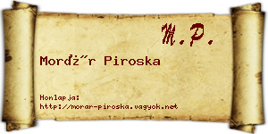 Morár Piroska névjegykártya