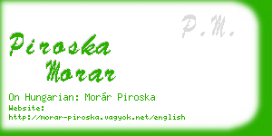 piroska morar business card