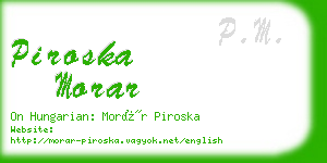 piroska morar business card